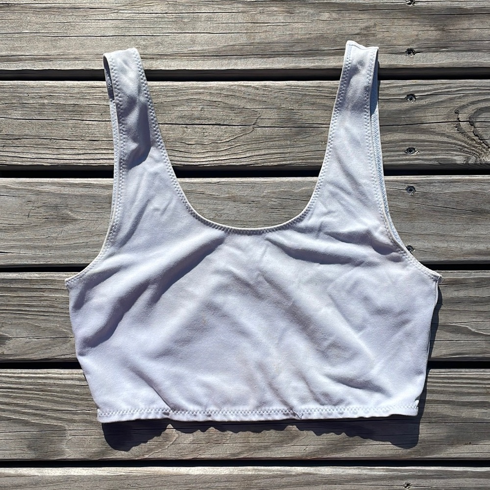 Light Blue Cropped Tank Top, Small